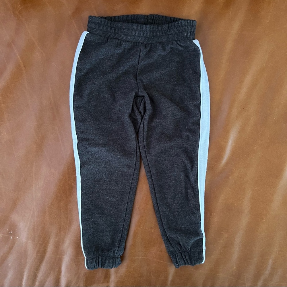 CHASER Kids Charcoal and White Stripe Joggers, Size 2